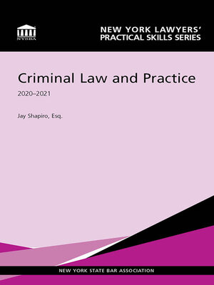 cover image of Criminal Law and Practice